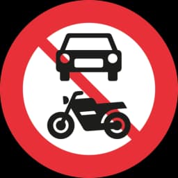 Bil, motorcykel, traktor og motorredskab forbudt