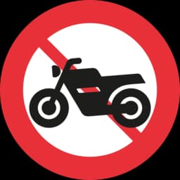 Motorcykel og registreringspligtig knallert forbudt