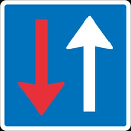 Modkørende færdsel skal holde tilbage